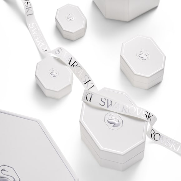 Octagon bedugós fülbevaló, Laboratóriumi gyémántok 1,0 ct tw, Nyolcszög alakú, 18K fehérarany - Swarovski, 5735727