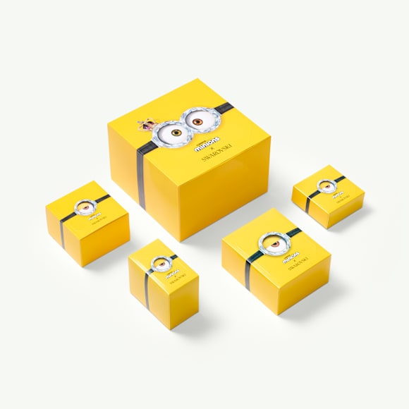 Minions Bob charm, Pavé, Multicoloured, 18K gold finish | Swarovski