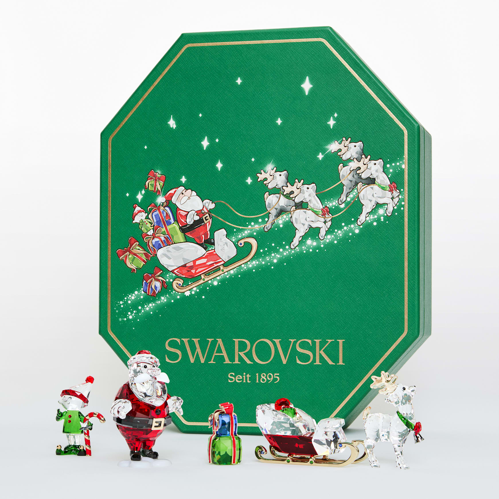 Holiday Cheers Santa Story Set by SWAROVSKI