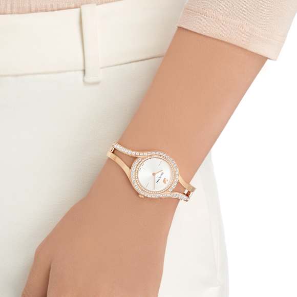 Swarovski Eternal Watch Champagne Gold Swiss Made Small Band
