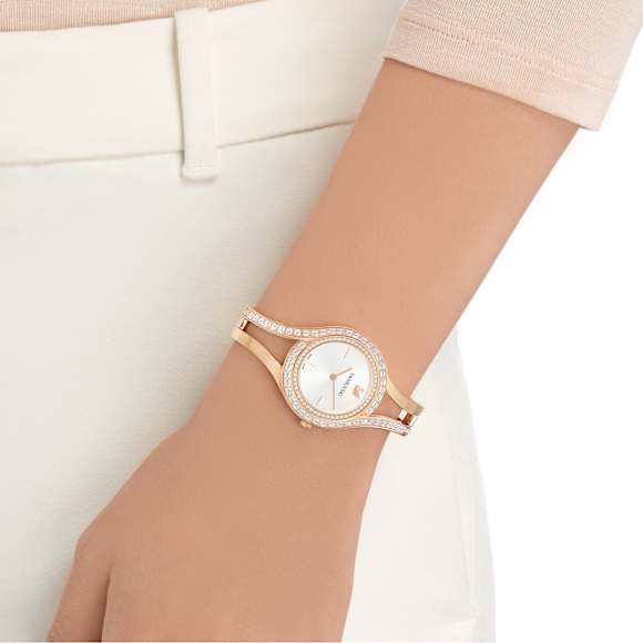 Montre Eternal, Fabriqué en Suisse, Bracelet en cristal, Ton or rose, Finition or rose - Swarovski, 5377576