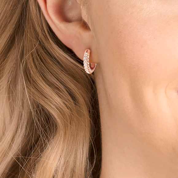XENOX Orecchini Donna Sweet Love Petite - Argento Sterling 925 Con Zirconi Rosa E Bianchi