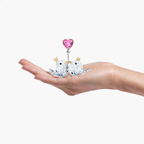 Unzertrennliche Vögel, Rosa Herz - Swarovski, 5492226
