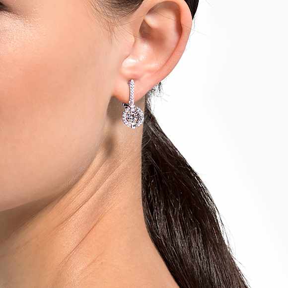 Klipsy Una, Szlify różnorodne, Białe, Powłoka z rodu - Swarovski, 5543697