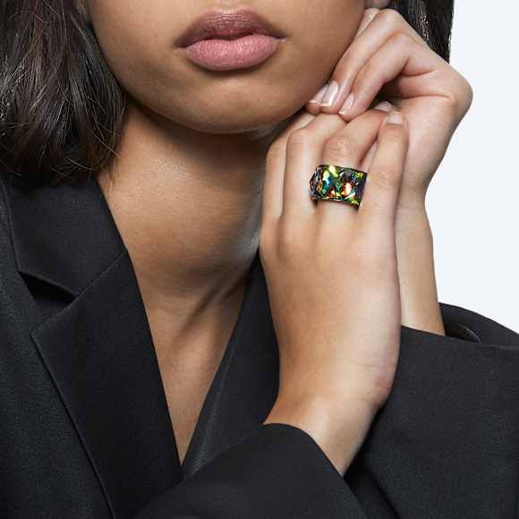 Curiosa cocktail ring, Multicolored - Swarovski, 5599889
