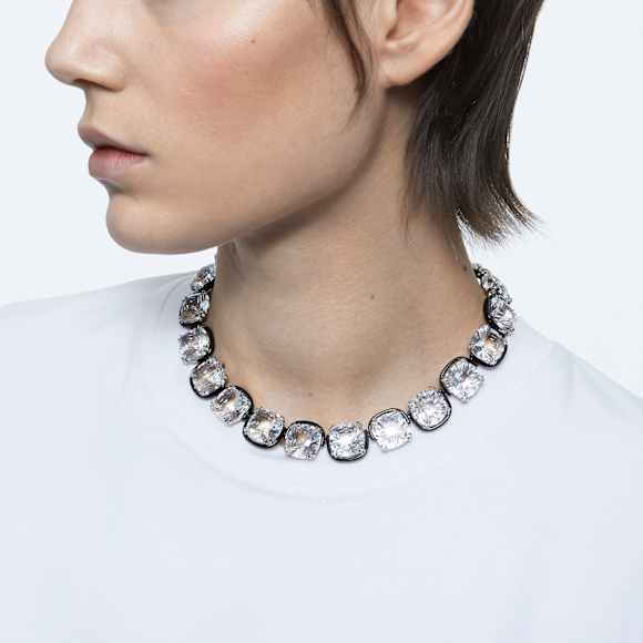 Harmonia チョーカー, クッションカット, ホワイト, ミックスメタル仕上げ - Swarovski, 5600942