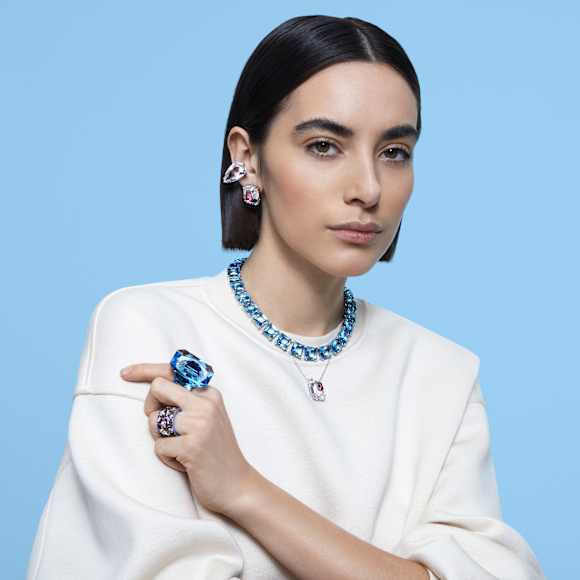 Koktejlový prsten Curiosa, Trojúhelníkový výbrus, Vícebarevný - Swarovski, 5610825