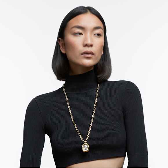 Dulcis 链坠, 枕形切割, 金色, 镀金色调 - Swarovski, 5613656