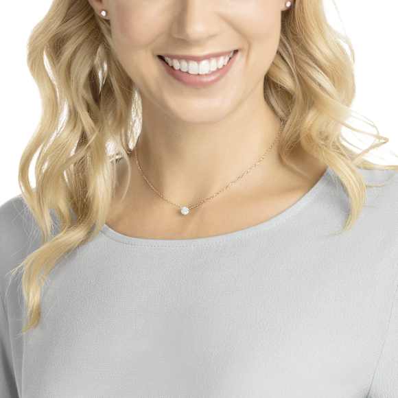 Conjunto Stilla Attract, Lapidação redonda, Branco, Lacado a rosa dourado - Swarovski, 5616233