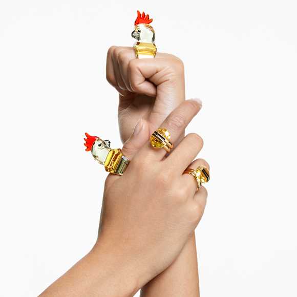 Lucent ring, Magnetic closure, Yellow, Gold-tone plated - Swarovski, 5621074