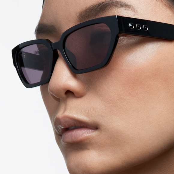 太阳眼镜, 窄款猫眼, SK0348 01A, 黑色 - Swarovski, 5625306