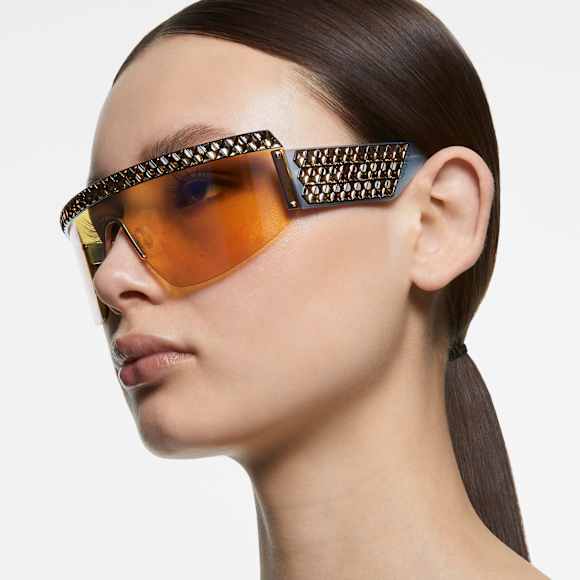 Óculos de sol, Máscara, Tonalidade gradiente, SK0363 30X, Azul - Swarovski, 5634749