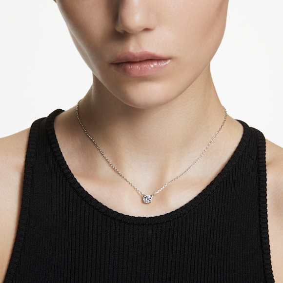 Pingente Constella, Lapidação redonda, Branco, Lacado a ródio - Swarovski, 5636706