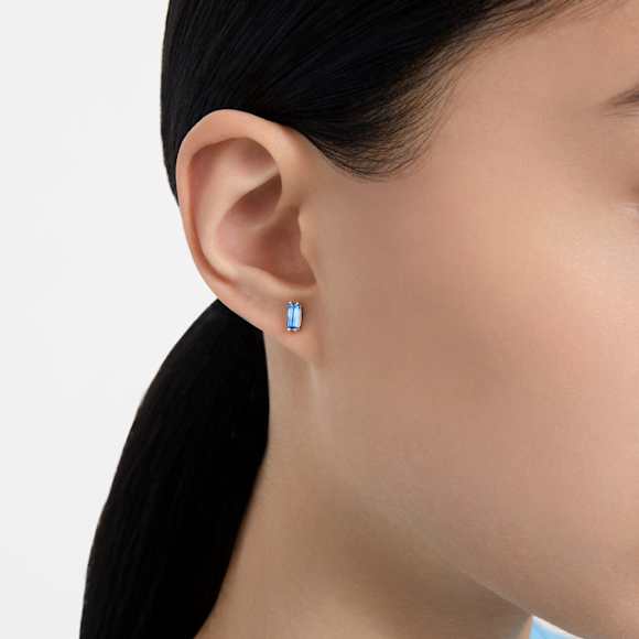 Chroma 耳钉, 枕形切割, 流光溢彩, 镀铑 - Swarovski, 5639132