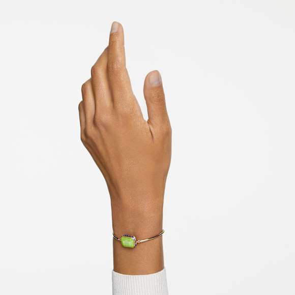 Chroma bracelet, Octagon cut, Multicolored, Gold-tone plated - Swarovski, 5640258