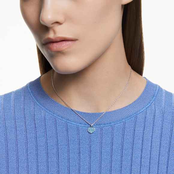 Pendentif Sublima, Bleu, Métal rhodié - Swarovski, 5642957