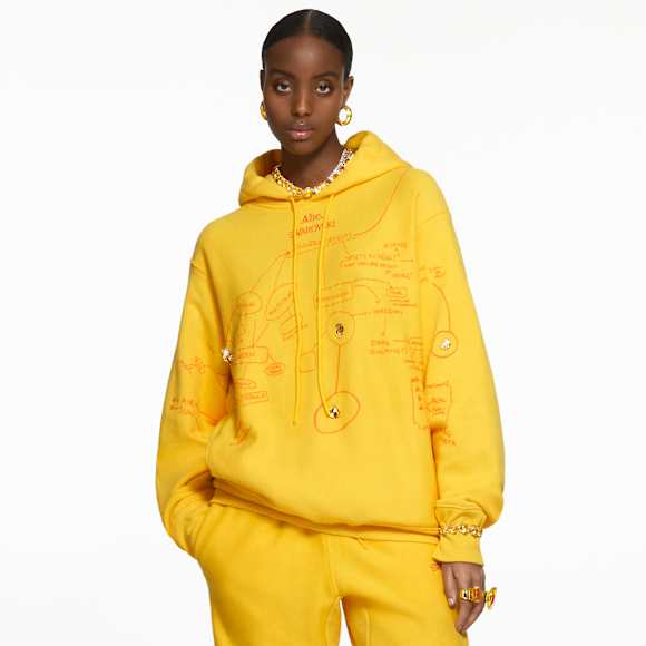 ADVISORY BOARD CRYSTALS, Colored Objects hoodie, Yellow - Swarovski, 5644745