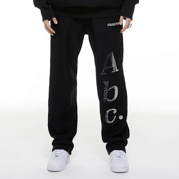 ADVISORY BOARD CRYSTALS, Dazzling Colorless Objects sweatpants, Black - Swarovski, 5644746