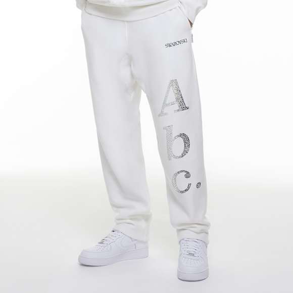 ADVISORY BOARD CRYSTALS, Gray Objects Displaced by Refraction sweatpants, White - Swarovski, 5644757