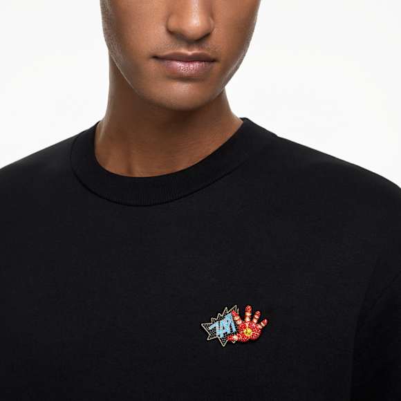 Obesek in broška Iron Man © MARVEL, Večbarvna, PVD zlatega odtenka - Swarovski, 5650575