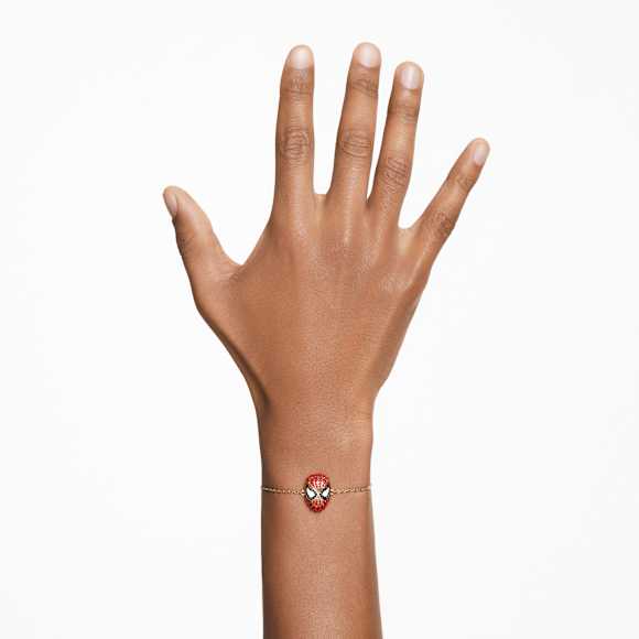 Marvel Spider-Man bracelet, Red, Gold-tone plated - Swarovski, 5650873