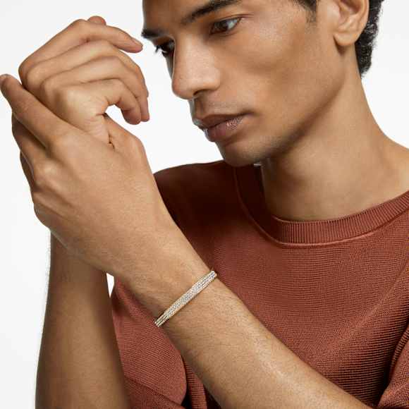 Dextera Armband, Åttkantig form, Vit, Guldfärgad plätering - Swarovski, 5652336