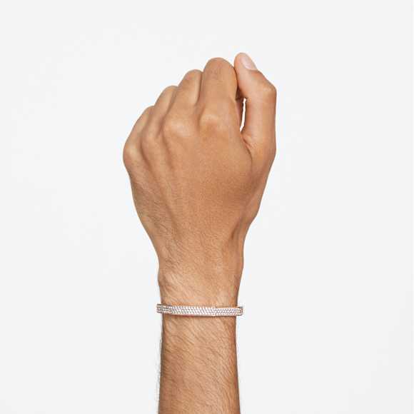 Dextera bangle, Octagon shape, White, Rose gold-tone plated - Swarovski, 5655627