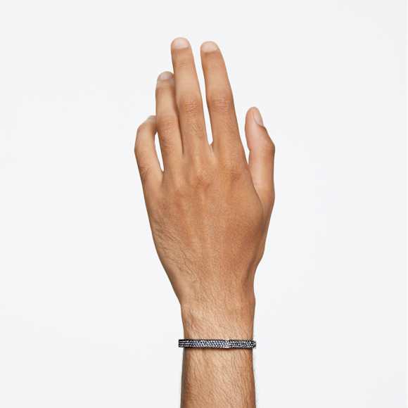 Dextera bangle, Octagon shape, Black, Ruthenium plated - Swarovski, 5656843