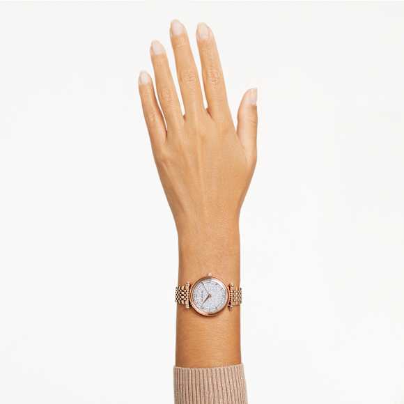 Crystalline Wonder horloge, Swiss Made, Metalen armband, Roségoudkleurig, Roségoudkleurige afwerking - Swarovski, 5656911