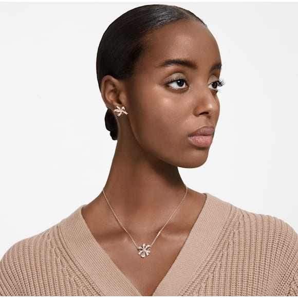 Volta เซ็ต, โบว์, เขียว, เคลือบโทนสีโรสโกลด์ - Swarovski, 5661680