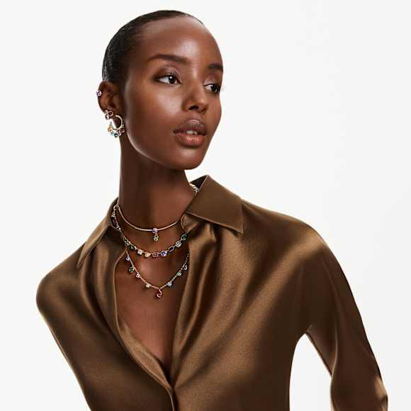 Collier Imber, Tailles variées, Multicolore, Placage de ton or - Swarovski, 5662915