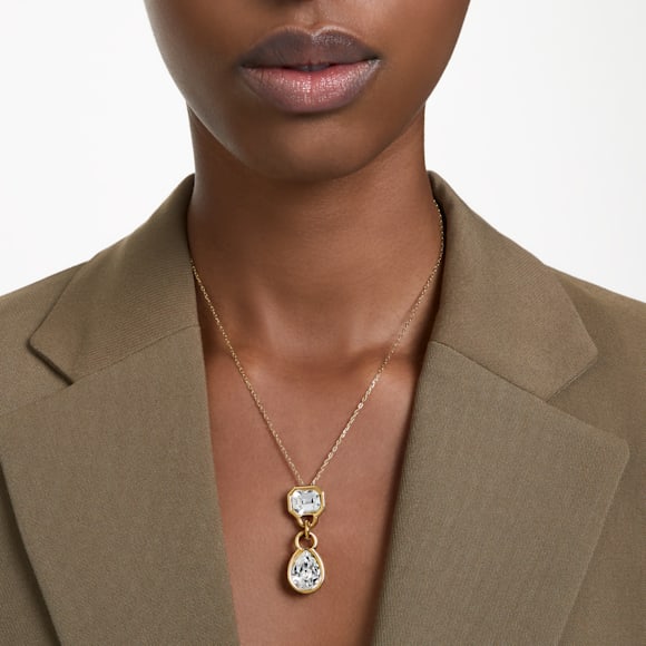 Imber Anhänger, Verschiedene Schliffe, Weiß, Goldlegierungsschicht - Swarovski, 5663339
