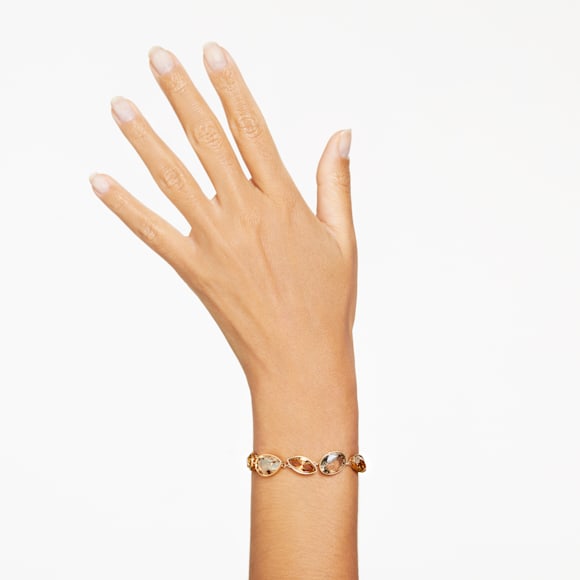 Braccialetto Elegance of Africa, Taglio misto, Marrone, Placcato color oro - Swarovski, 5664794