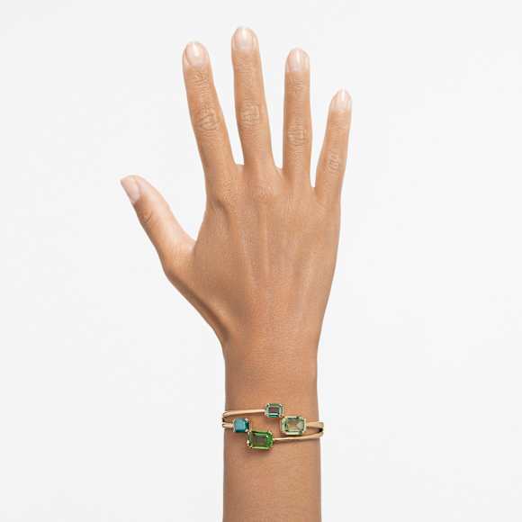 Millenia karperec, Nyolcszög metszés, Zöld, Aranytónusú bevonattal - Swarovski, 5671246
