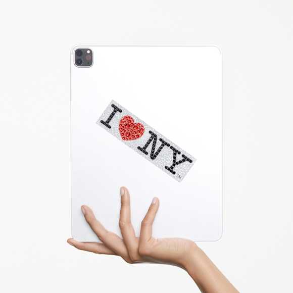 Adhesivo removible I LOVE NY, Rojo - Swarovski, 5671592