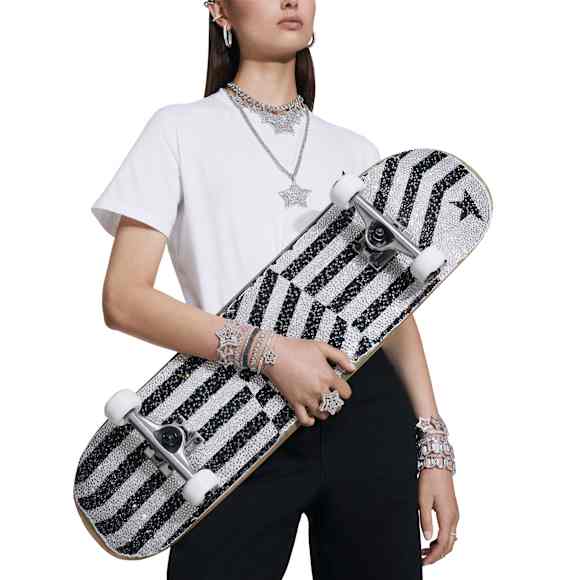 Skateboard Golden Goose, Noir et blanc - Swarovski, 5672661