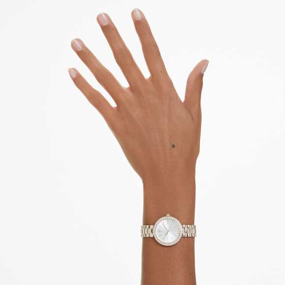 Certa นาฬิกา, Swiss Made, สร้อยข้อมือโลหะ, โทนสีทอง, เคลือบโทนสีแชมเปญโกลด์ - Swarovski, 5673013
