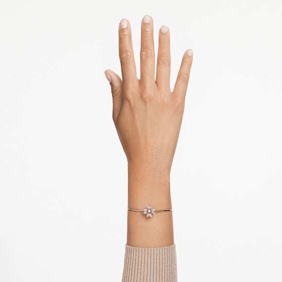 Idyllia Armband, Glücksklee, Weiß, 18K Roségoldbeschichtet - Swarovski, 5674487