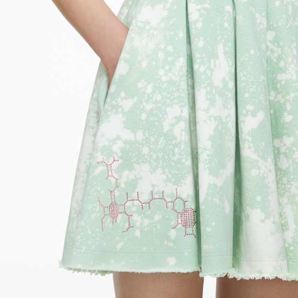 Jupe Liberal Youth Ministry, Bleached fleece, Verte - Swarovski, 5677015