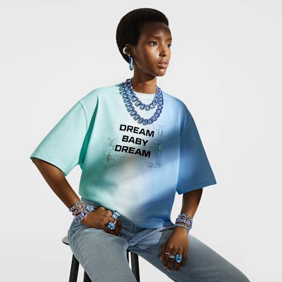 T-shirt Liberal Youth Ministry, Gradient, Verde - Swarovski, 5677022