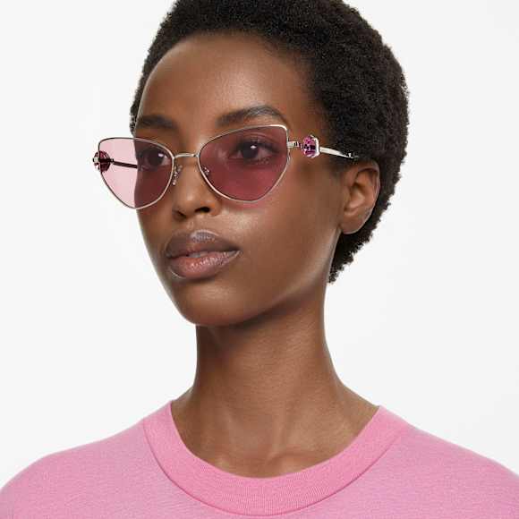 Zonnebril, Kattenoog-vorm, SK7003, Roze - Swarovski, 5679531