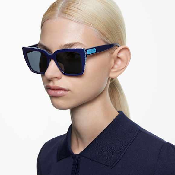 Sonnenbrille, Quadratische Form, SK6013, Blau - Swarovski, 5679903