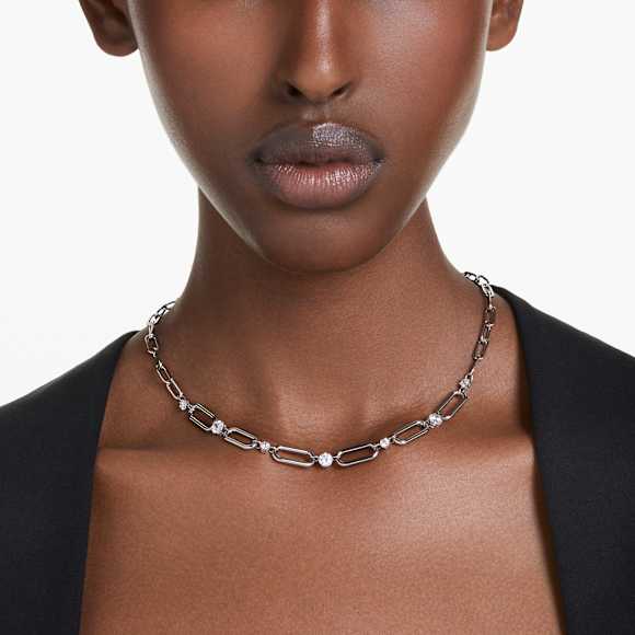 Collana Constella, Bianca, Placcato rodio - Swarovski, 5683360