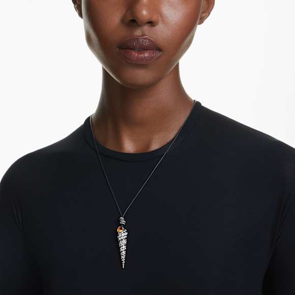 Idyllia ペンダント, ラウンドカット, 貝, ホワイト, ミックスメタル仕上げ - Swarovski, 5684083