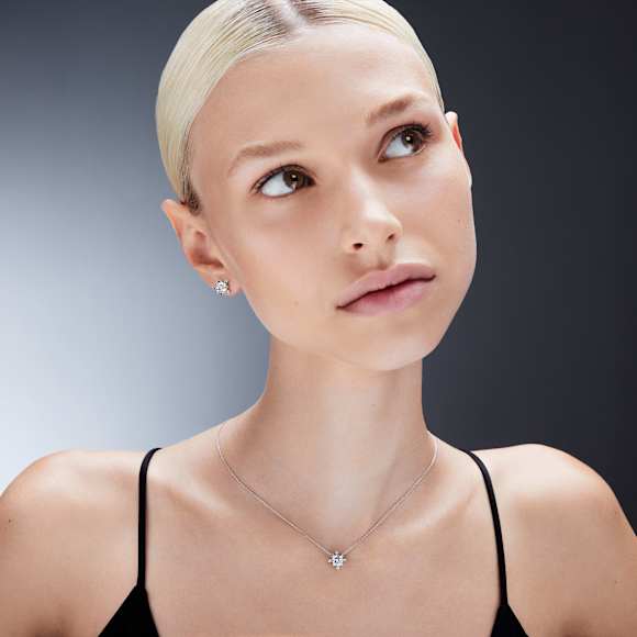 Pandantiv Galaxy, Diamante create în laborator 1.05 ct tw, Formă rotundă, Aur alb 18K - Swarovski, 5688867