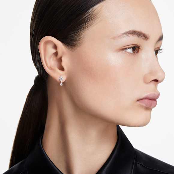 Galaxy Drop-Ohrhänger, Im Labor gezüchtete Diamanten 0,75 ct tw, Verschiedene Formen, 18K Weißgold - Swarovski, 5688874