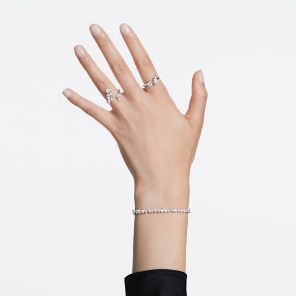 Galaxy Tennis Armband, Im Labor gezüchtete Diamanten 4,9 ct tw, Verschiedene Formen, 18K Weißgold - Swarovski, 5689269