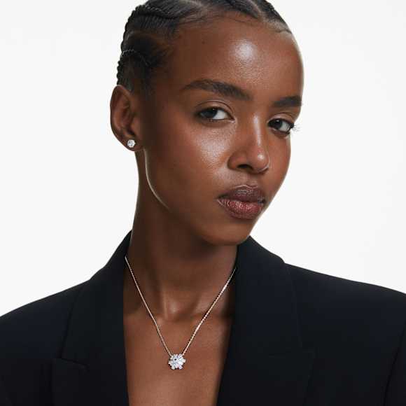 Idyllia セット, ミックスカット, スノーフレーク, ホワイト, ロジウム・プレーティング - Swarovski, 5691486