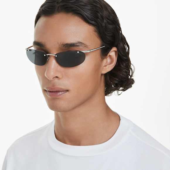 Sunglasses, Oval shape, Black - Swarovski, 5691652