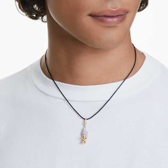 Good Luck Trolls pendant, Troll, Purple, Gold-tone plated - Swarovski, 5691943